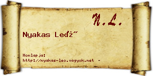 Nyakas Leó névjegykártya